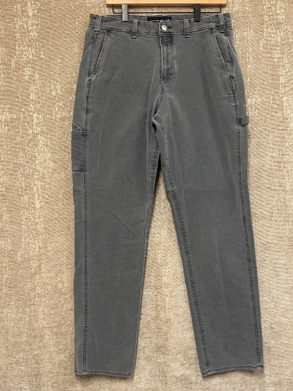 Abercrombie & Fitch Men's Baggy Rigid Denim Jeans 32x34 Grey